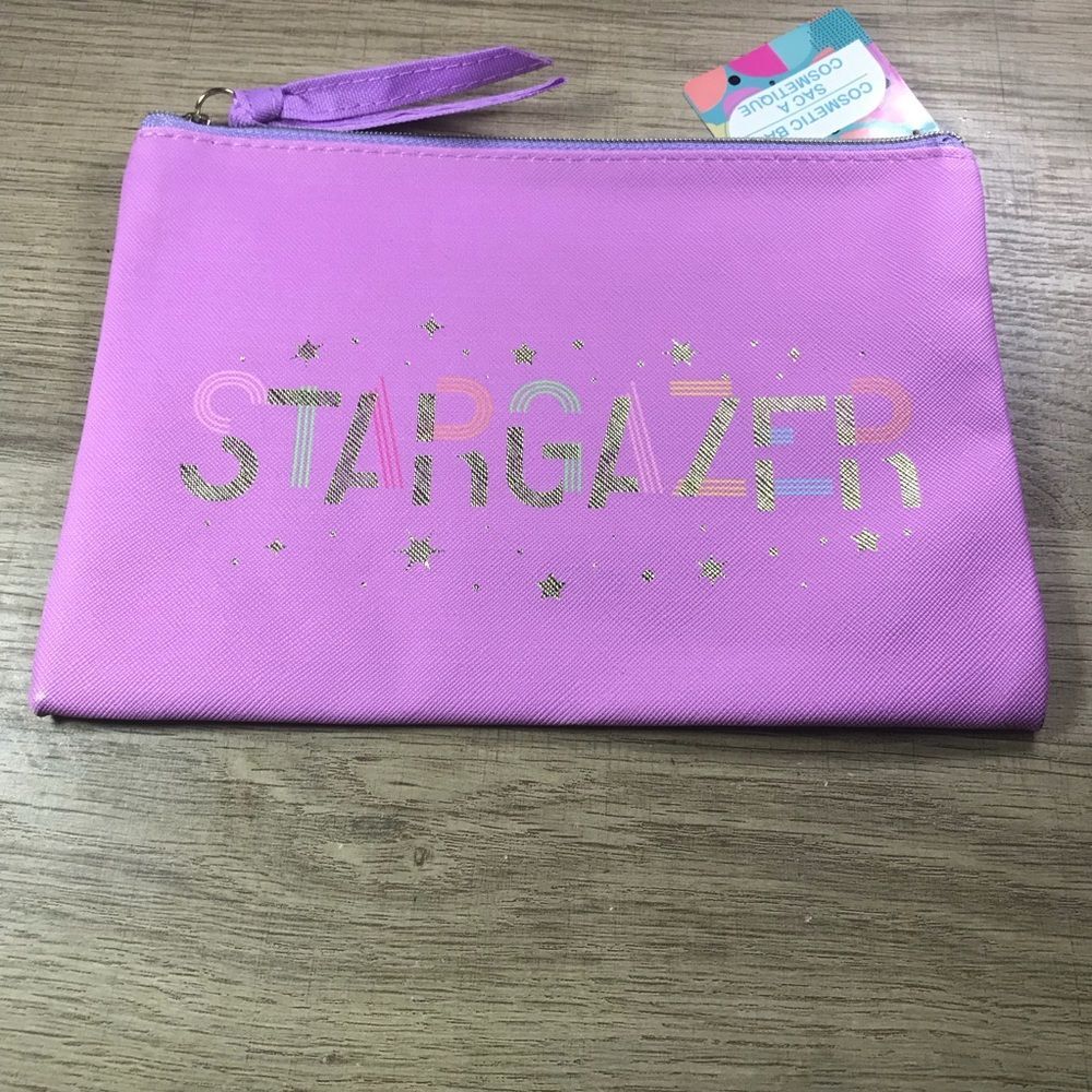Purple Stargazer Makeup Cosmetic Bag